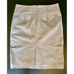 Naomi Women Tan Pencil Skirt Size M Knee Length Preppy Causal Fully lined